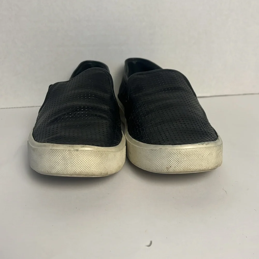 Vince Blair Slip-Ons Black Perforated Leather Size 6